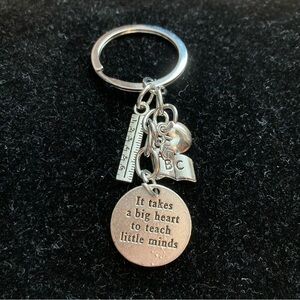 5/$15 Silvertone Teacher Keychain
